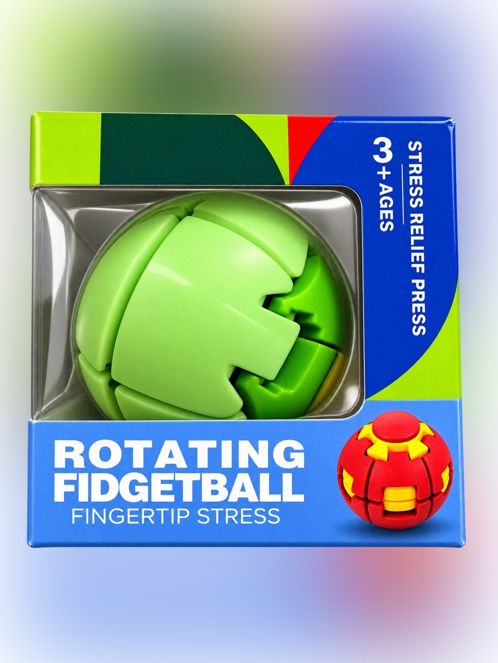Green Rotating Fidget Ball Stress Toy